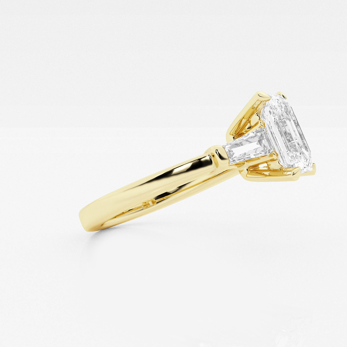 Additional Image 1 for  2 3/4 ctw Emerald Lab Grown Diamond Engagement Ring